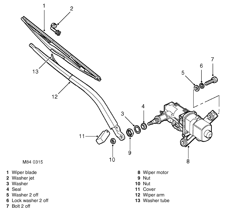 discovery 2 rear wiper arm