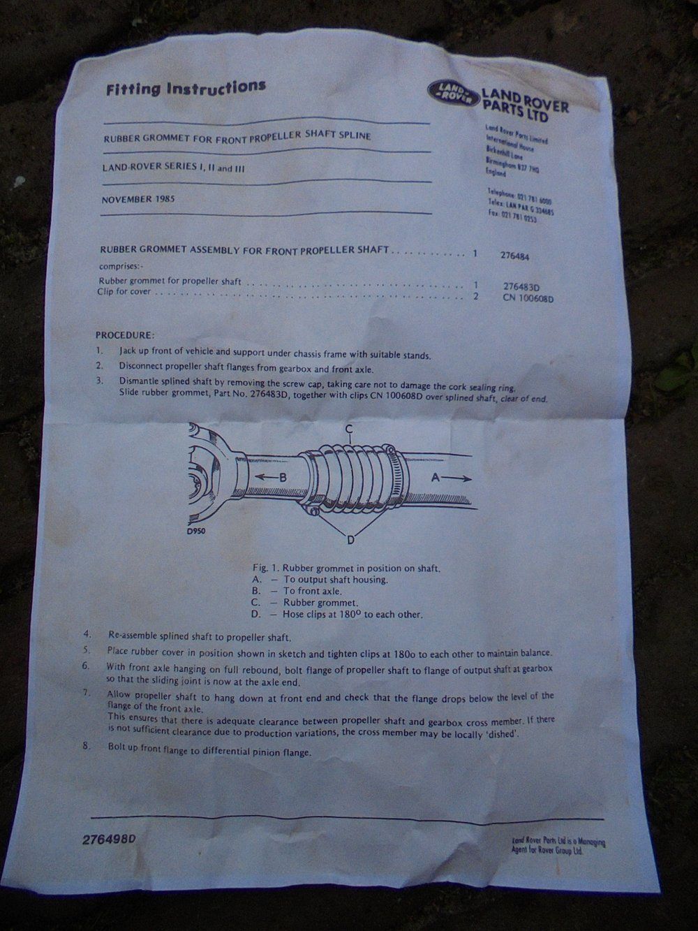 1965 series 2a station wagon front propshaft gaiter fitting instructions.JPG