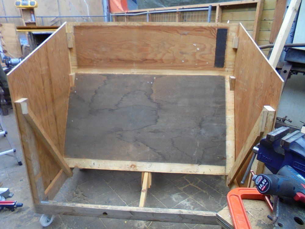 New big sand blasting cabinet being built.JPG