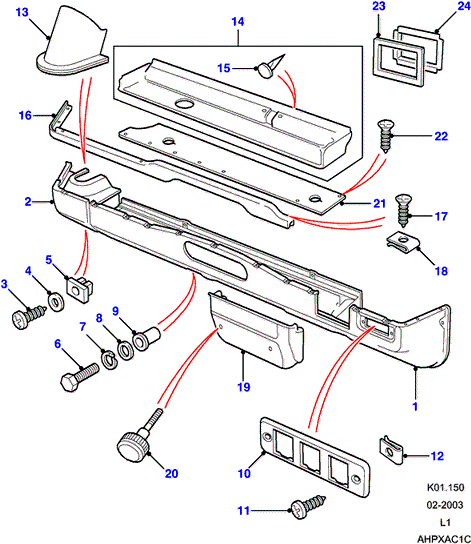 Land rover deals defender dash parts