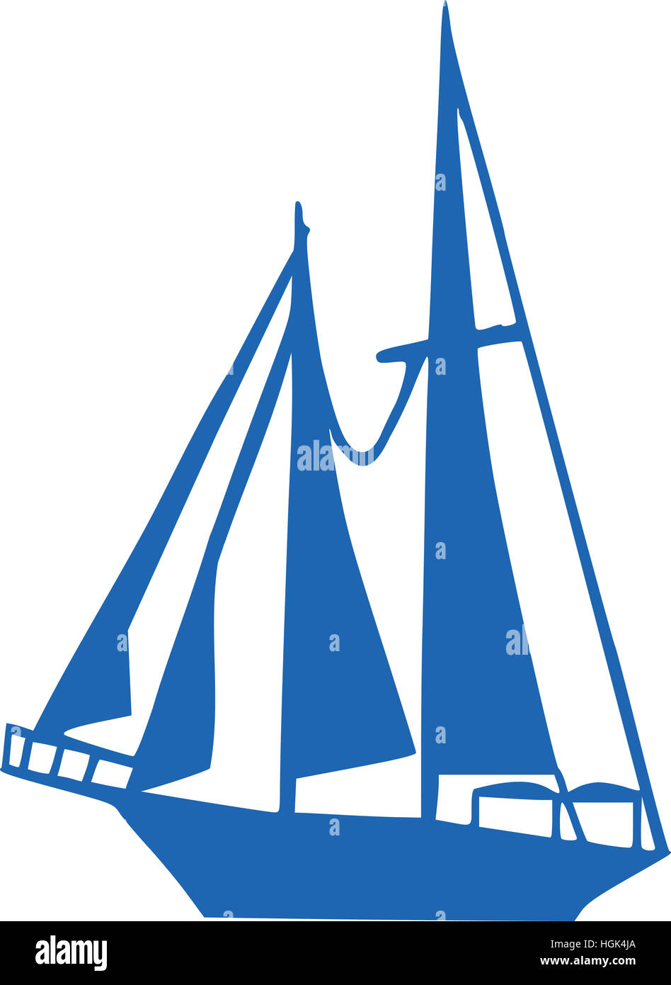 sailboat-with-four-sails-HGK4JA.jpg